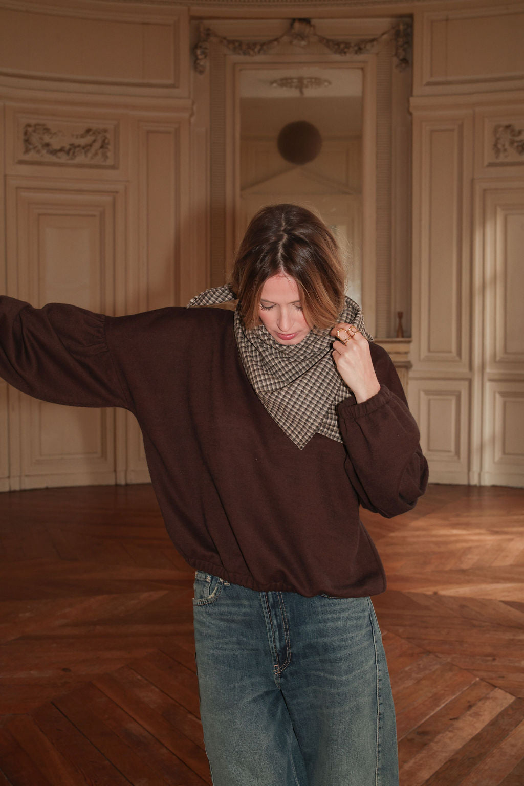 FOULARD | MINI TARTAN CHOCO