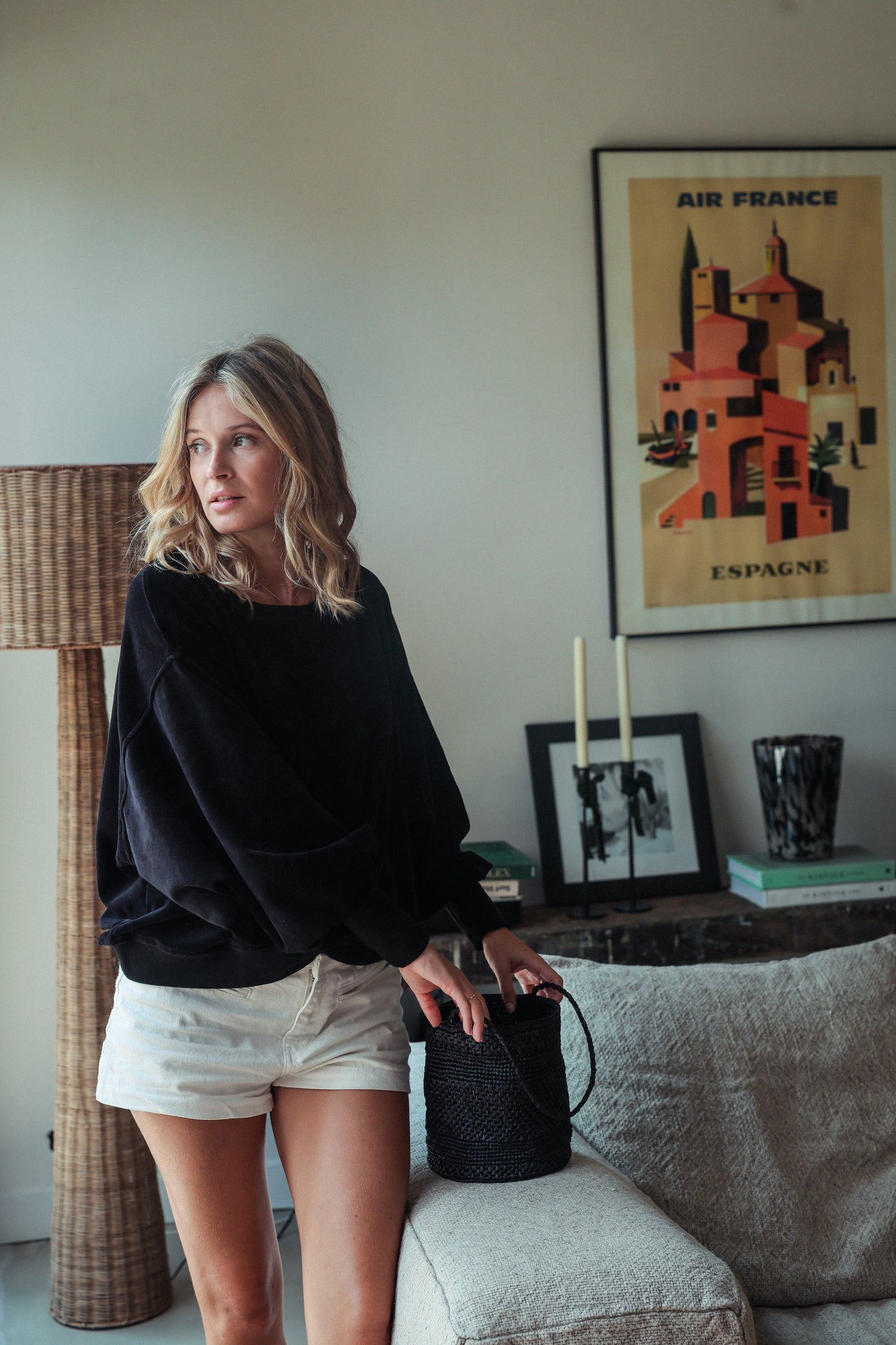 SWEAT SERGE | VELOURS NOIR