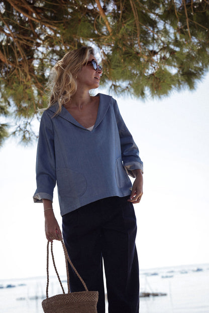 VAREUSE LOLA | CHAMBRAY DENIM