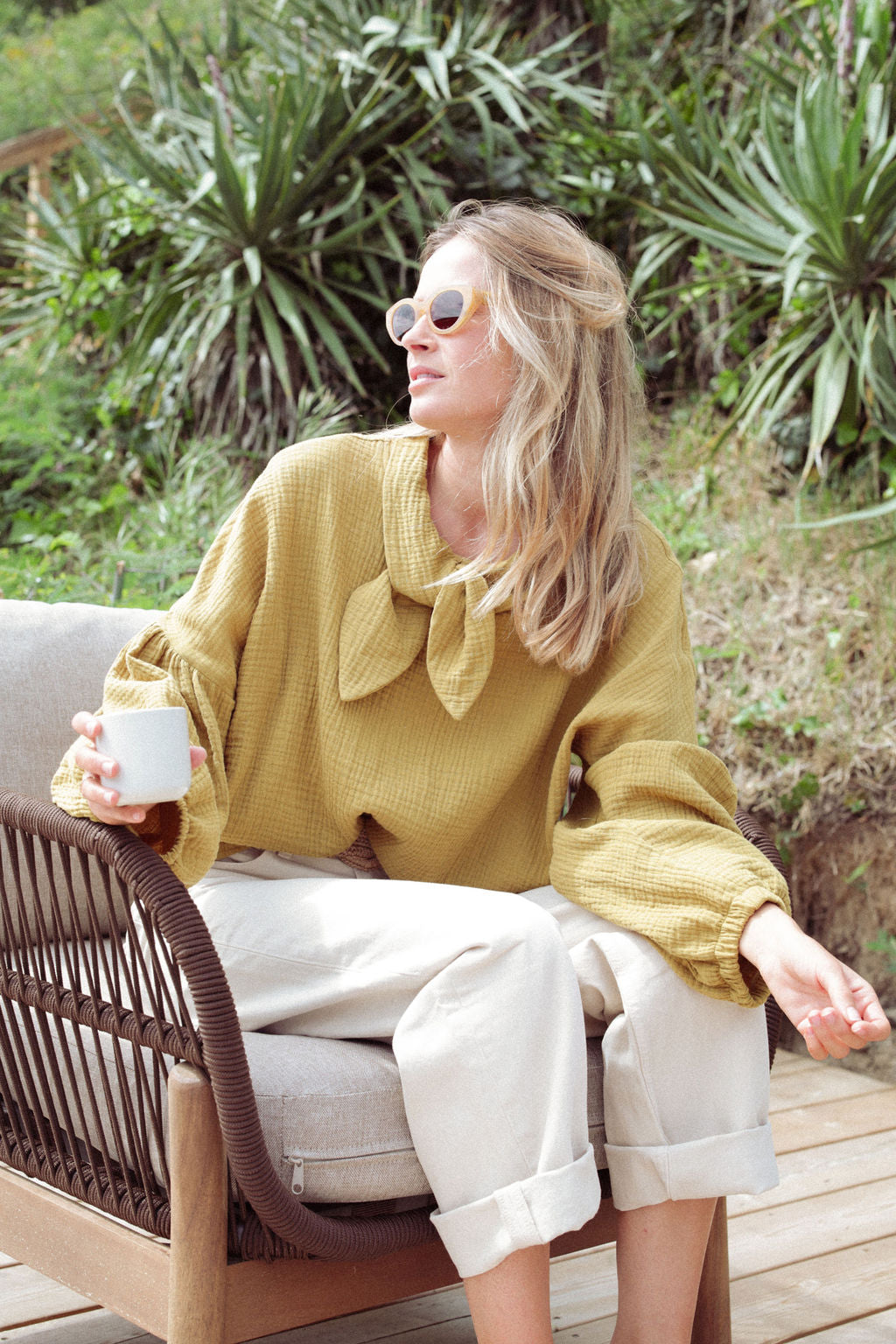BLOUSE CLOTAIRE | GAZE OCRE