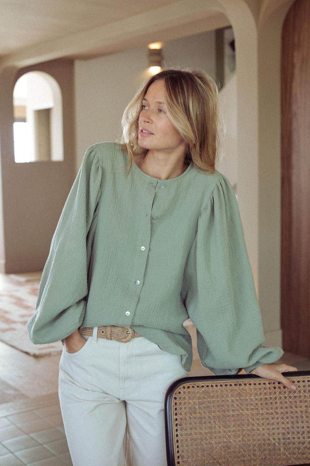 BLOUSE TERENCE | VERT SAUGE