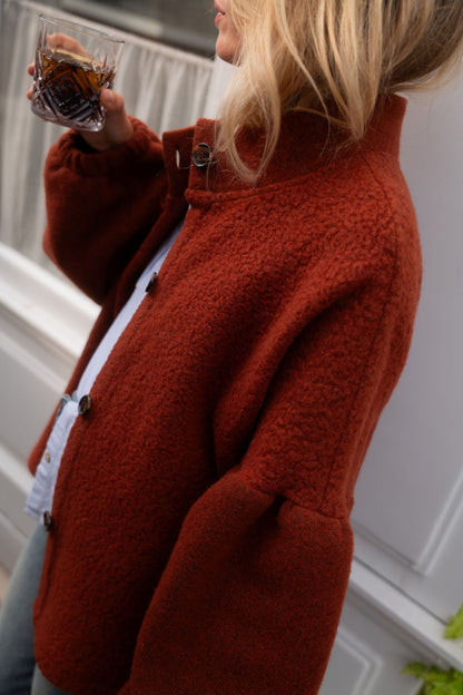 VESTE PLUME | BRIQUE