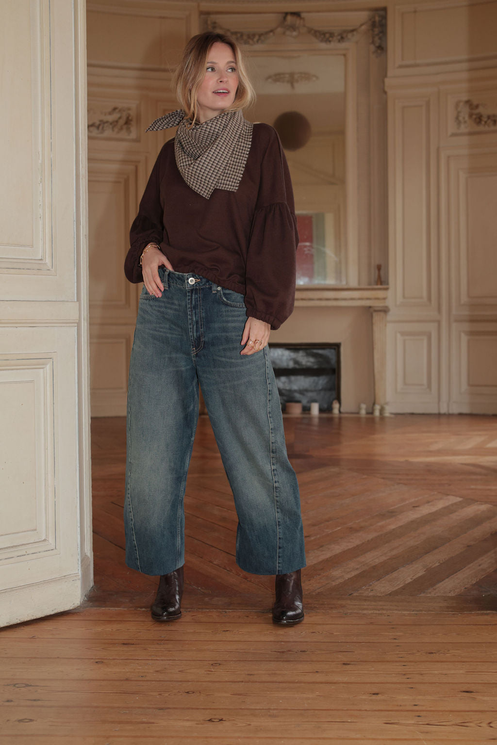 FOULARD | MINI TARTAN CHOCO