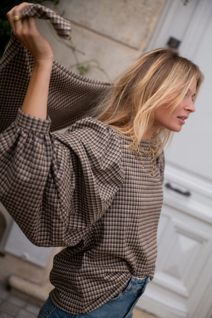 FOULARD | MINI TARTAN CHOCO