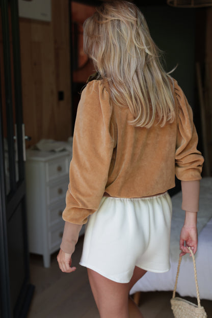SWEAT VALERAN | VELOURS CAMEL