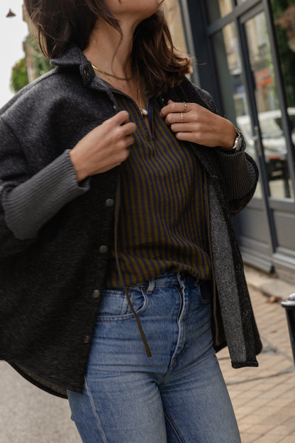 MANTEAU JOSEPHA | GRIS ANTHRACITE