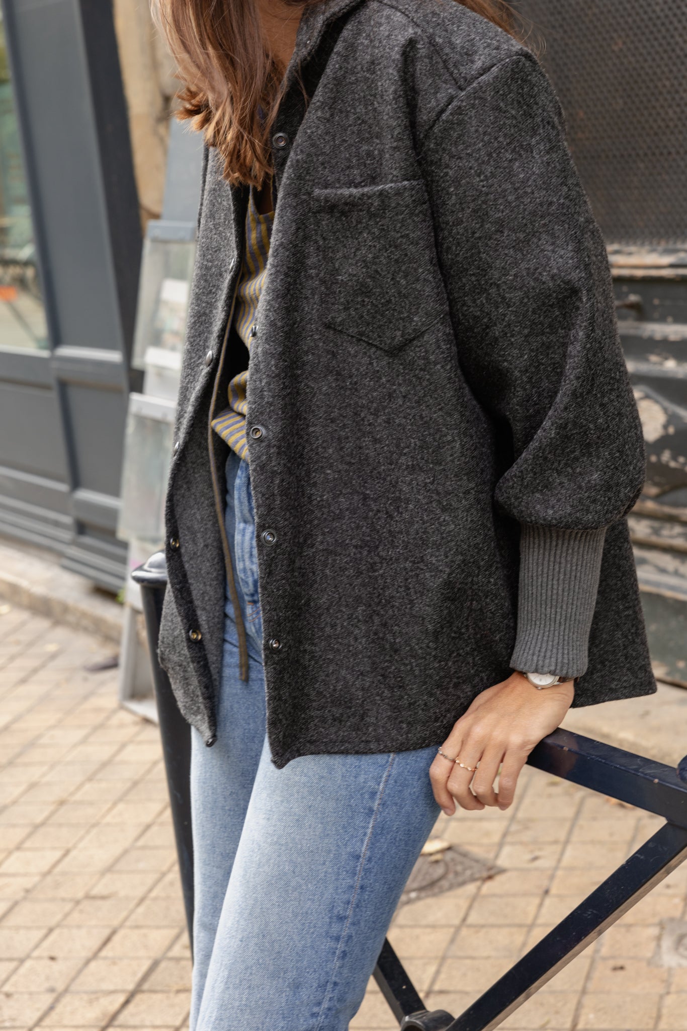 MANTEAU JOSEPHA | GRIS ANTHRACITE