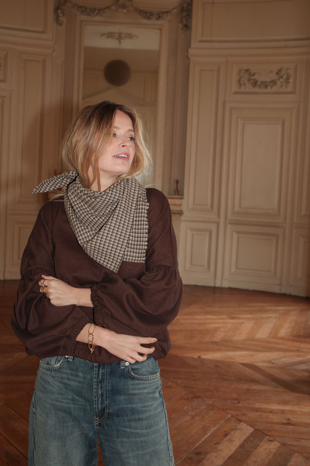 FOULARD | MINI TARTAN CHOCO