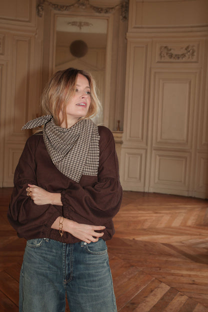 FOULARD | MINI TARTAN CHOCO