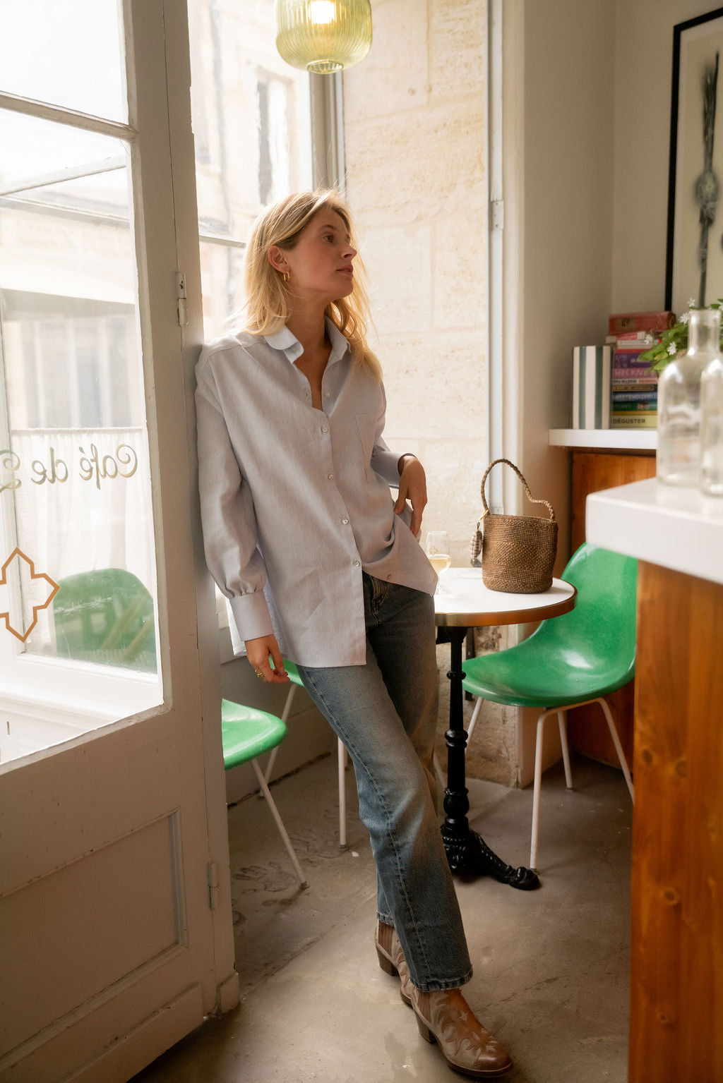 CHEMISE JOSEPHA | CHEVRON CIEL