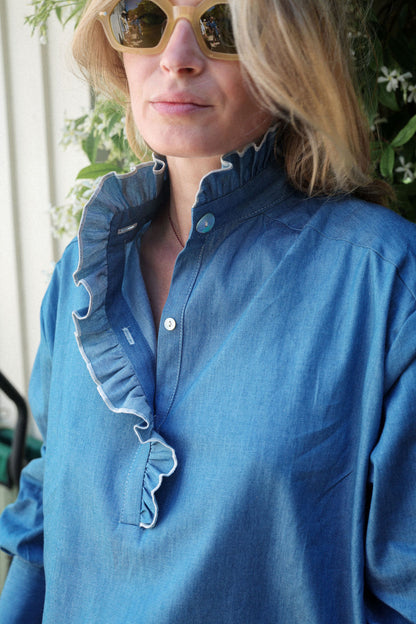 BLOUSE JOSEPHINE | CHAMBRAY DENIM