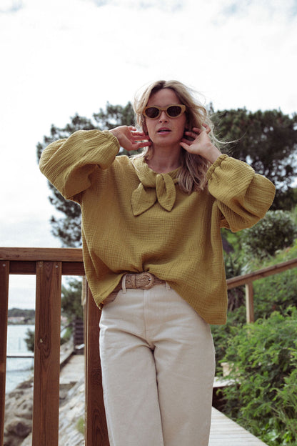BLOUSE CLOTAIRE | GAZE OCRE