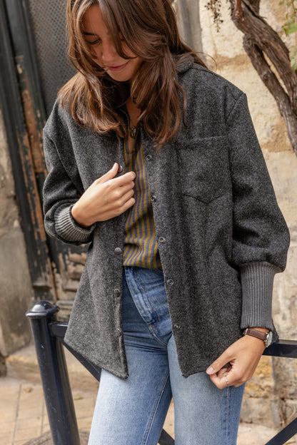 MANTEAU JOSEPHA | GRIS ANTHRACITE