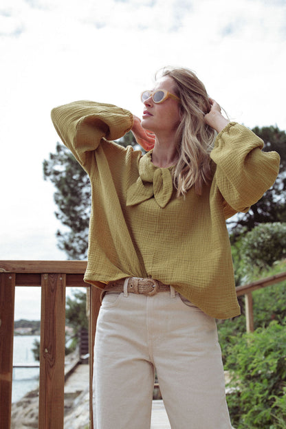 BLOUSE CLOTAIRE | GAZE OCRE
