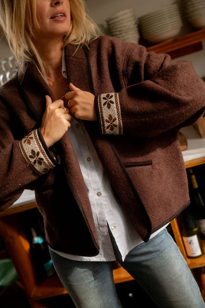 VESTE ROMY OVERSIZE | CHOCOLAT