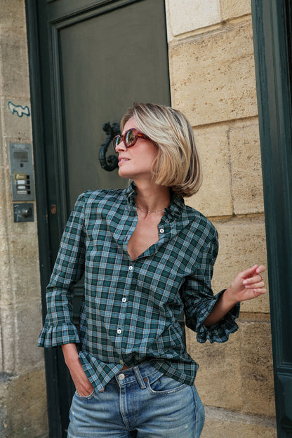 CHEMISE PALOMA | TARTAN VERT