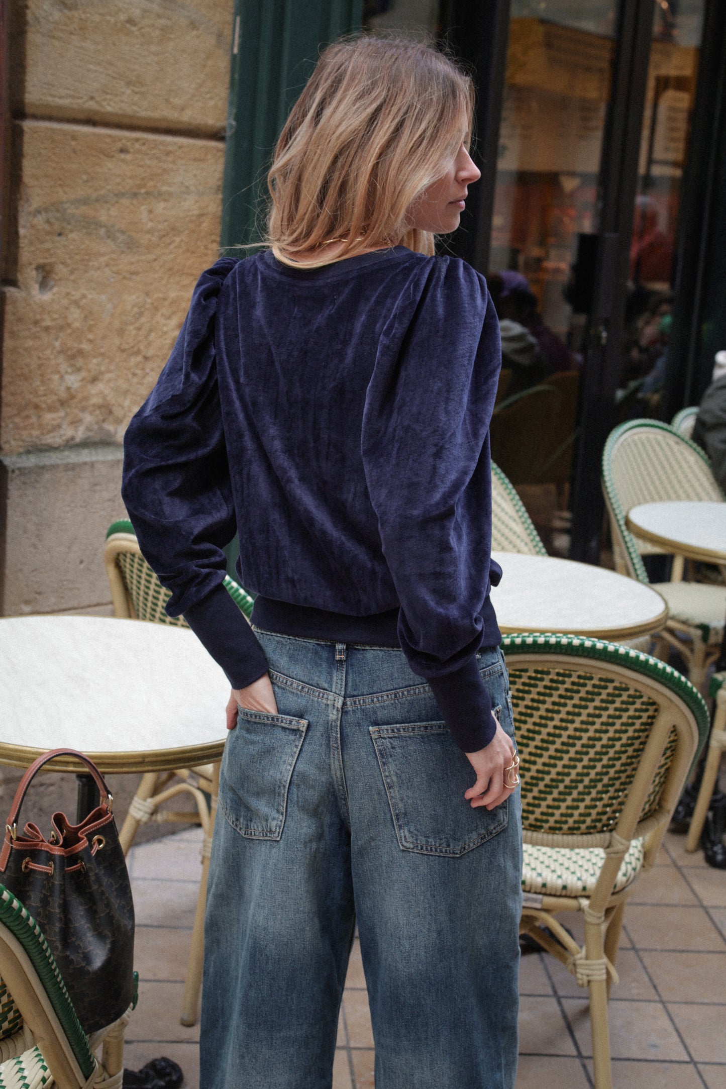 SWEAT VALERAN | VELOURS MARINE