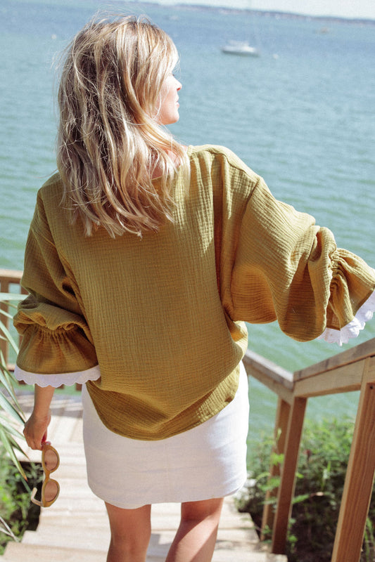 BLOUSE TOSCANE | GAZE OCRE