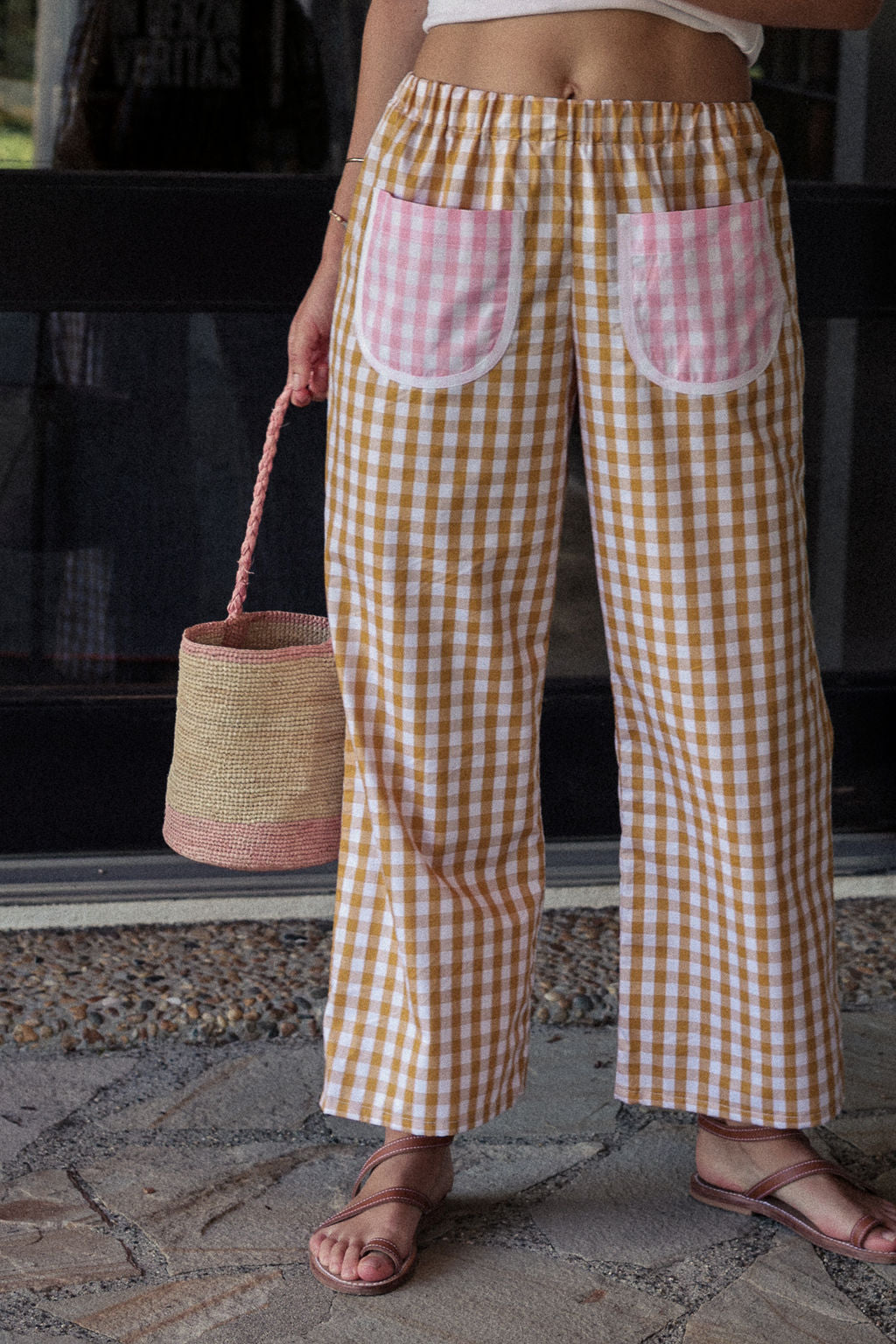 PANTALON BOSCO | VICHY CAMEL