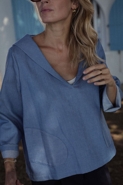 VAREUSE LOLA | CHAMBRAY DENIM