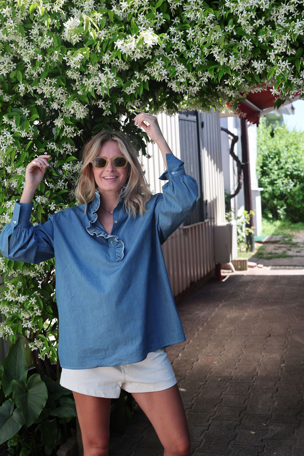 BLOUSE JOSEPHINE | CHAMBRAY DENIM