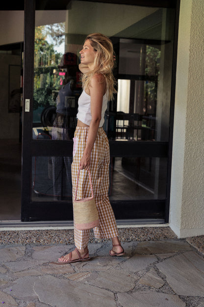 PANTALON BOSCO | VICHY CAMEL