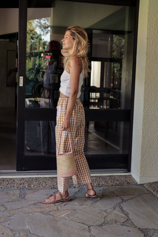 PANTALON BOSCO | VICHY CAMEL