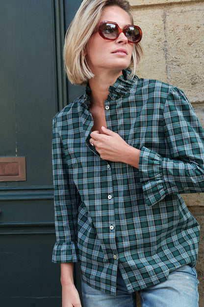 CHEMISE PALOMA | TARTAN VERT