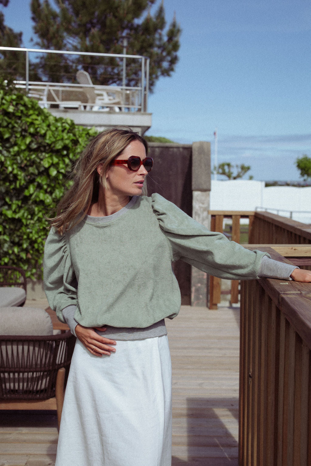 SWEAT VALERAN | VELOURS EPONGE SAUGE