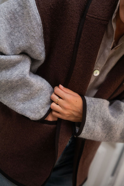 VESTE ROMY OVERSIZE | MIX CHOCO