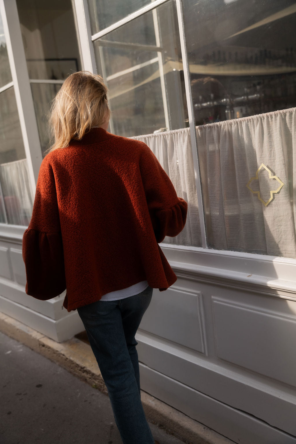 VESTE PLUME | BRIQUE