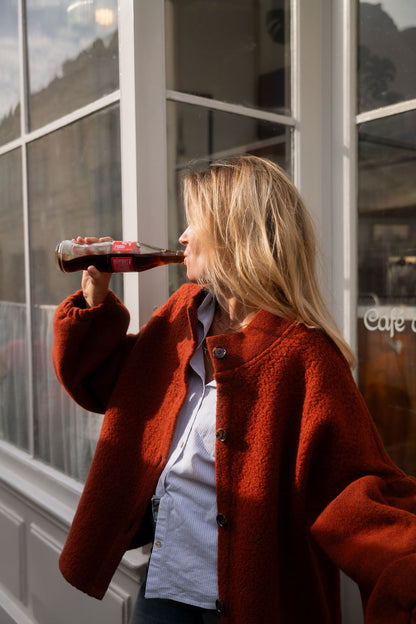 VESTE PLUME | BRIQUE