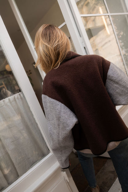 VESTE ROMY OVERSIZE | MIX CHOCO
