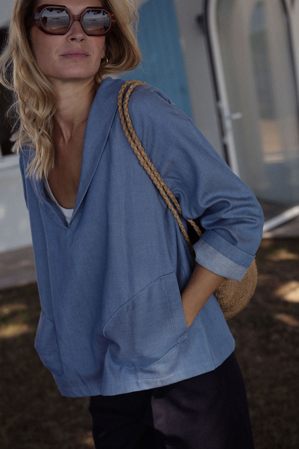 VAREUSE LOLA | CHAMBRAY DENIM