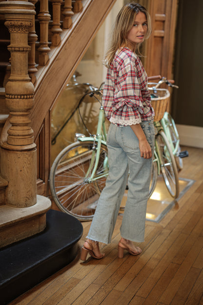 BLOUSE TOSCANE | VOILE CARREAUX