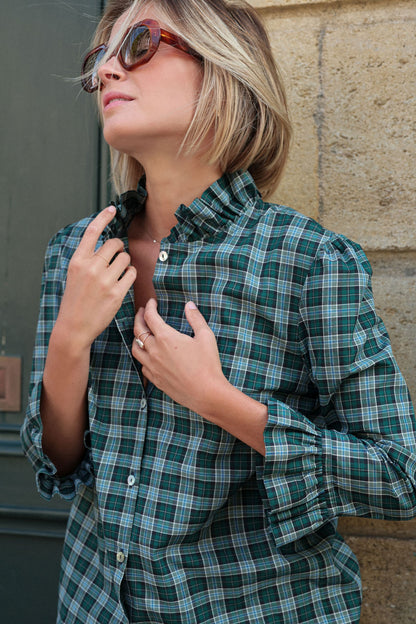 CHEMISE PALOMA | TARTAN VERT