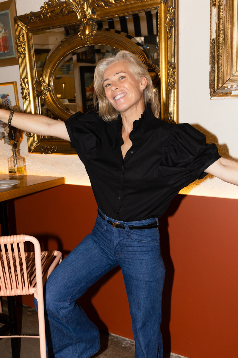 CHEMISE LISON | POPELINE NOIRE