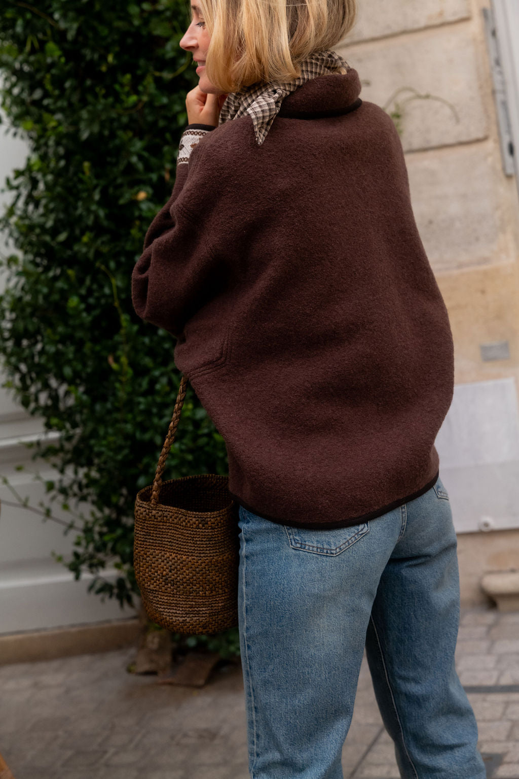 VESTE ROMY OVERSIZE | CHOCOLAT