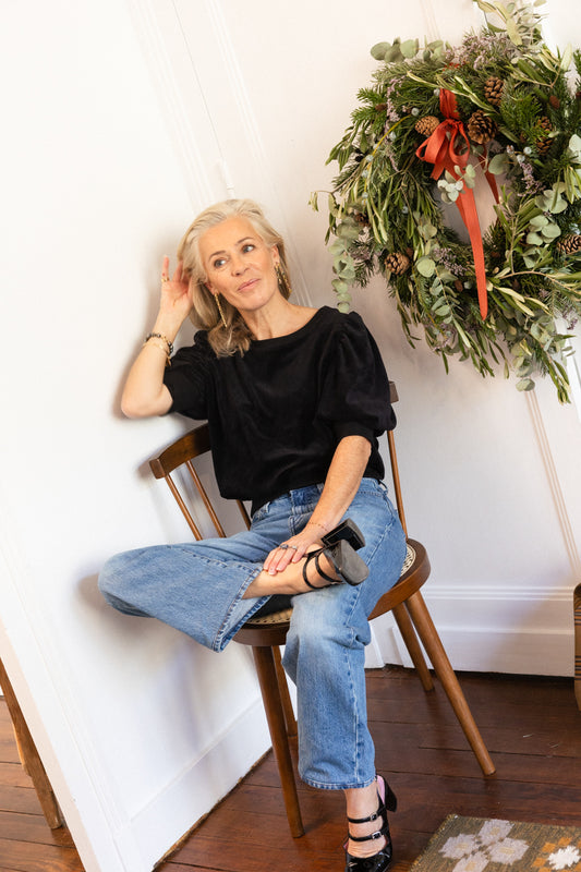 SWEAT VALERAN | VELOURS NOIR