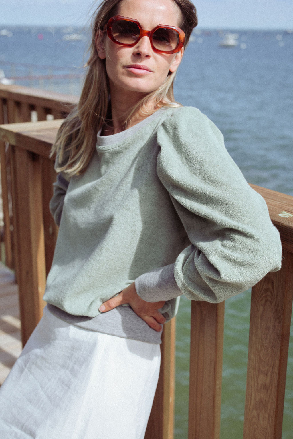 SWEAT VALERAN | VELOURS EPONGE SAUGE